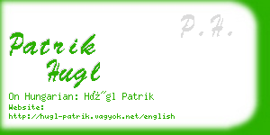 patrik hugl business card